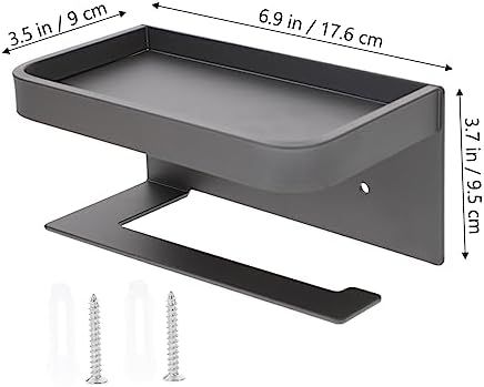 Gadpiparty Wall-Mounted Toilet Paper Holder with Shelf 1