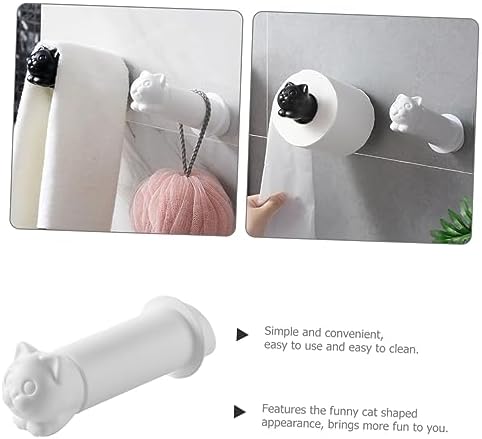 Cute Cat Wall Mounted Paper Towel Holder for Bathroom Kitchen