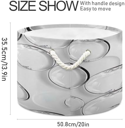 YETTASBIN Large Round Cotton Rope Storage Basket