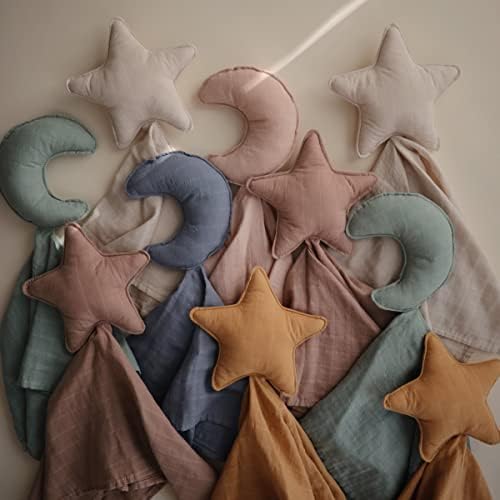 Mushie Moon Security Blanket 100 Organic Cotton Blush