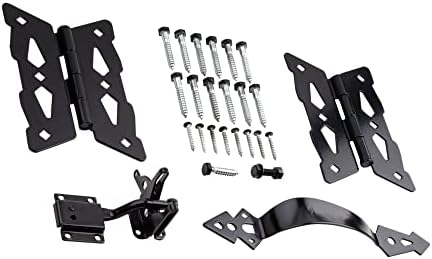 National Hardware N109-300 Black Decorative Butterfly Hinge Gate Kit