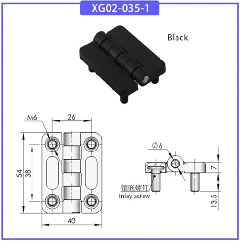 Zinc Alloy Countersunk Hinge for Machinery Doors 1pc