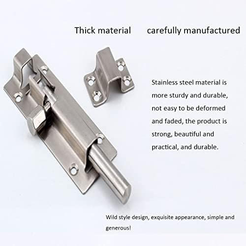 SHAUNI Stainless Steel Slide Bolt Door Lock Hasp
