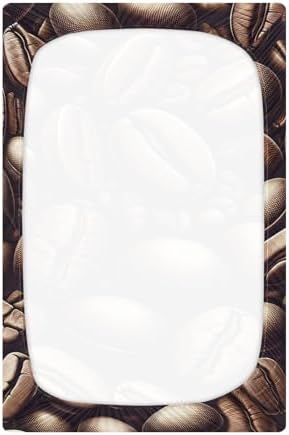 ALAZA Coffee Beans Pattern Crib Sheets for Baby