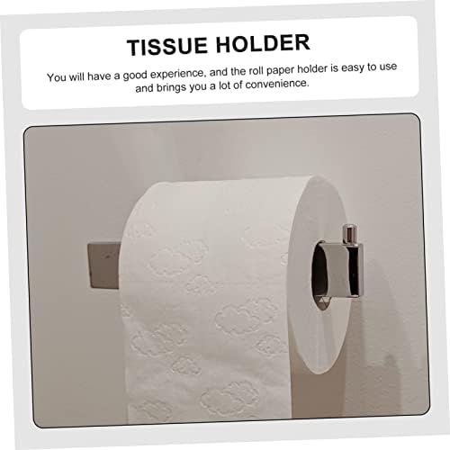 No Drill Toilet Paper Holder Wall Mounted Elegant Design Easy Install