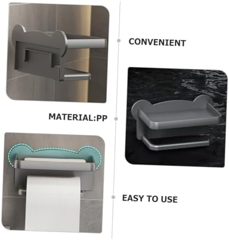 ETHZZLE Wall Mount Toilet Paper Holder with Shelf