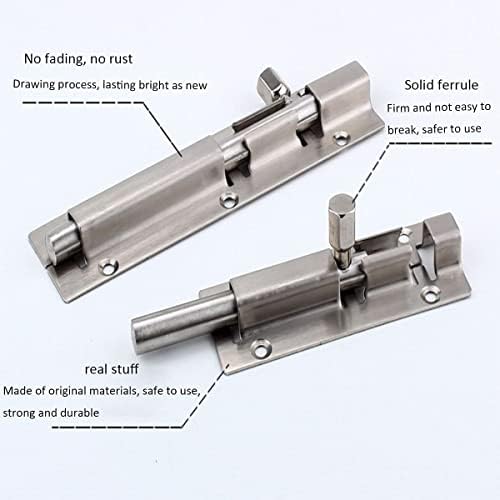 SHAUNI Stainless Steel Slide Bolt Door Lock Hasp