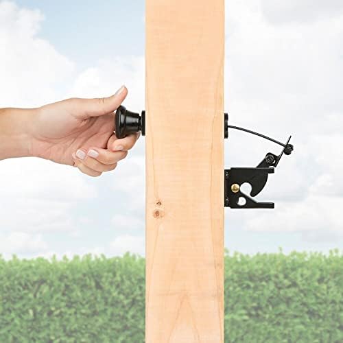 National Hardware N109-070 Gate Latch Cable Pull Black