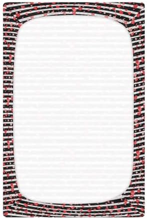Gbjiemia Heart Striped Crib Sheets for Baby Boys and Girls