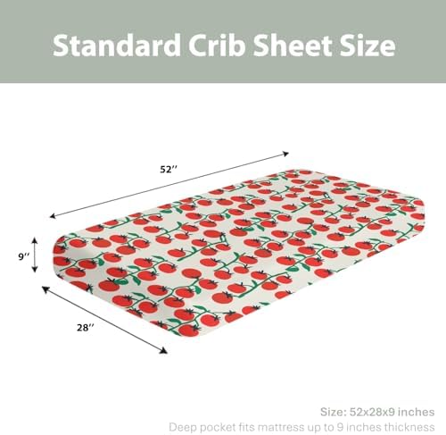 Sweet Red Tomatoes Crib Sheets 52x28 Inch 1