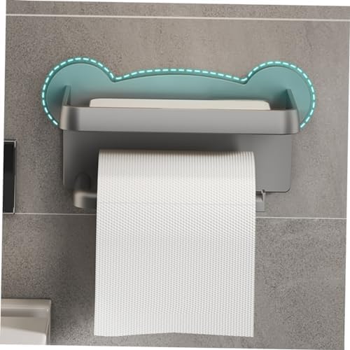 ETHZZLE Toilet Paper Holder with Shelf Wall Mount Dual Convenience