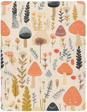 Wassud Cute Mushrooms Crib Sheets 27x39 Inches Pack and Play