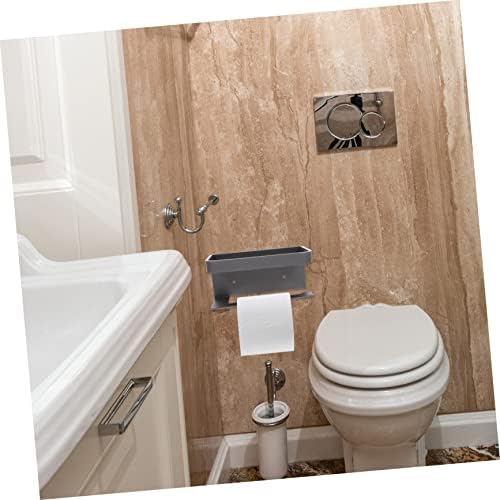 Hoement Wall-Mounted Toilet Paper Holder with Shelf