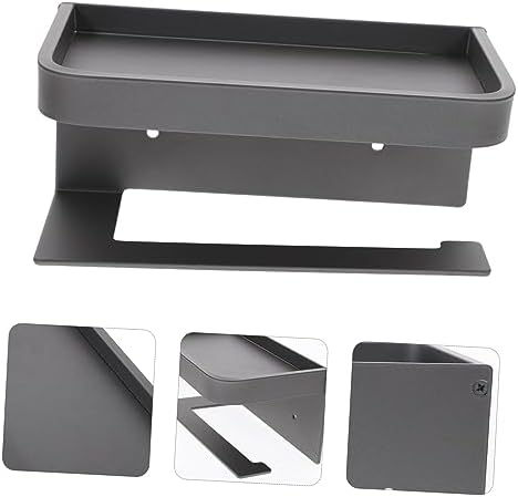 LIFKICH Wall-Mounted Toilet Paper Holder with Shelf