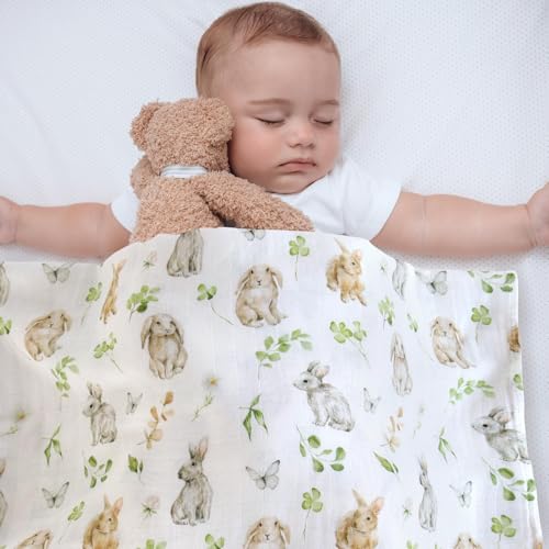 LifeTree Baby Swaddle Blankets with Rabbit Pattern