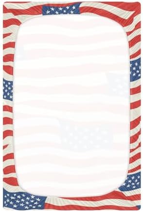 Gbjiemia Crib Sheets with US Flag Design