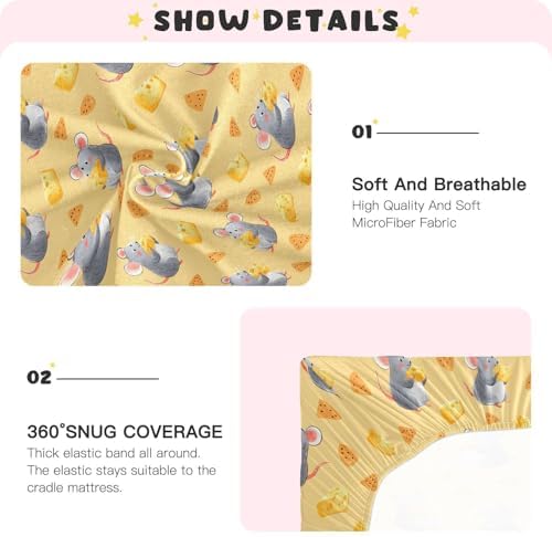 MNSRUU Crib Sheets for Boys Girls Soft Breathable Fit