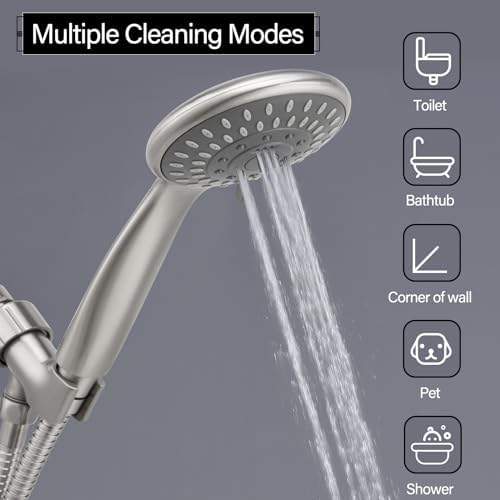 Briout Handheld Shower Head with 5 Spray Modes