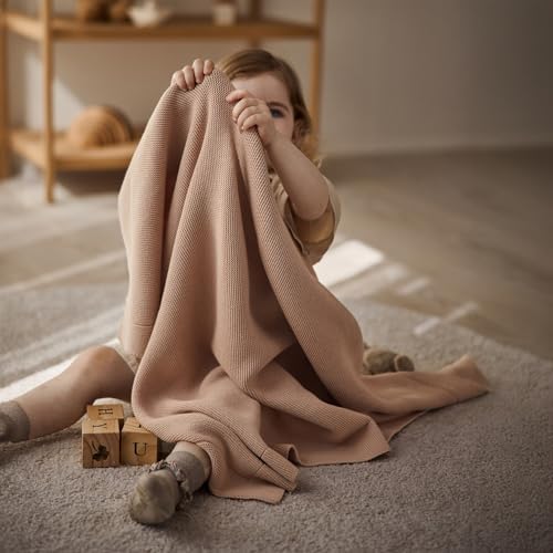 Huxie Blush Ultra-Soft Organic Cotton Baby Blanket 30x40