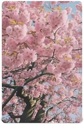 Wassud Cherry Blossom Crib Sheets Set for Boys Girls