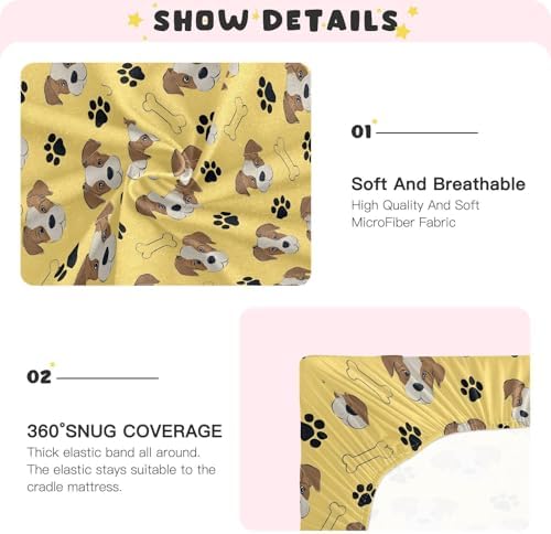 MNSRUU Crib Sheets Breathable Soft Fit for Babies