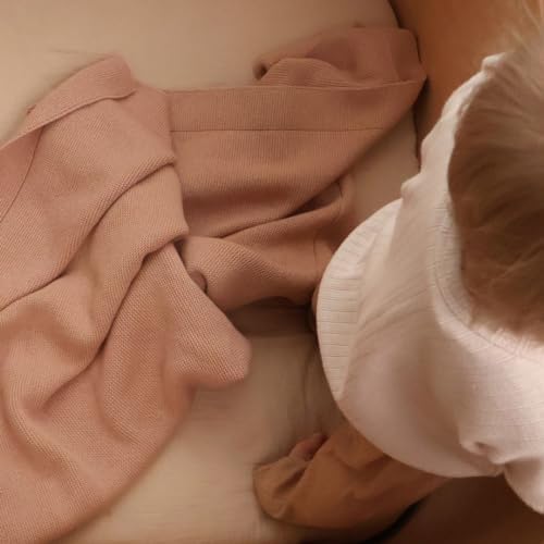 Huxie Blush Ultra-Soft Organic Cotton Baby Blanket 30x40