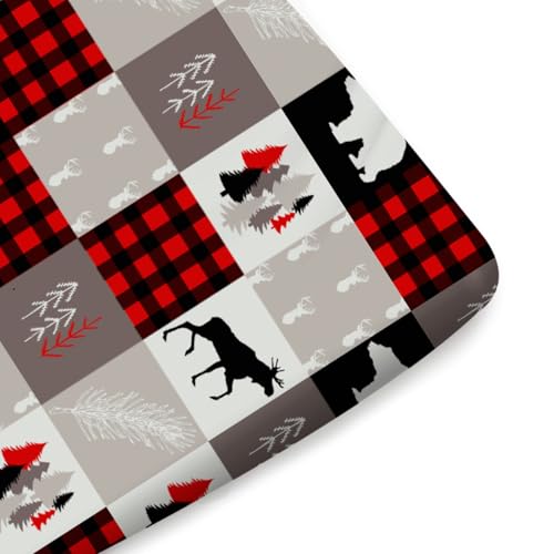 KASTLEE Christmas Animals Crib Sheet for Boy Girl 52x28