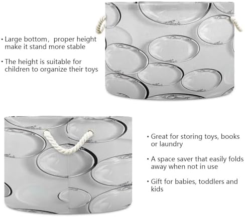 YETTASBIN Large Round Cotton Rope Storage Basket