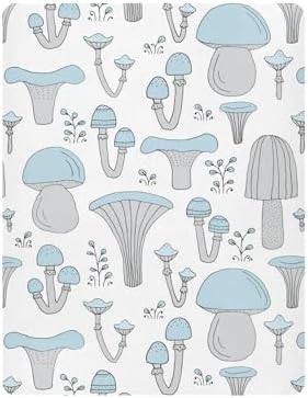 Forest Mushrooms and Leaves Crib Sheet for Baby Toddler