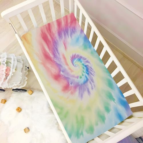 Wassud Tie Dye Crib Sheets for Boys Girls 28x52 1