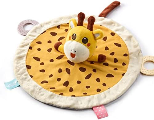 TUMAMA Baby Security Blanket with Giraffe Teethers
