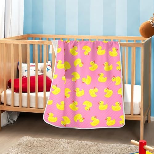 SHJI Baby Swaddle Blanket with Rubber Duck Design