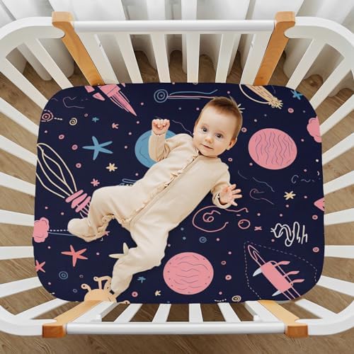 Wassud Stars and Comets Crib Sheets for Boys Girls