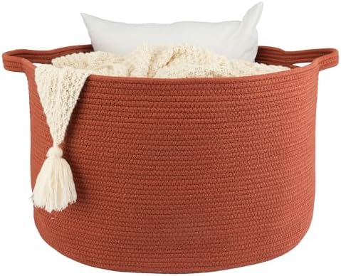 Large Cotton Rope Storage Basket for Kids and Dogs 1