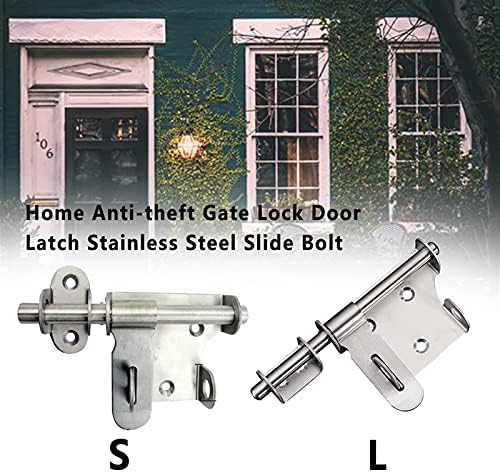VOIV Anti-Theft Door Latch Stainless Steel Durable Gate Slide Bolt
