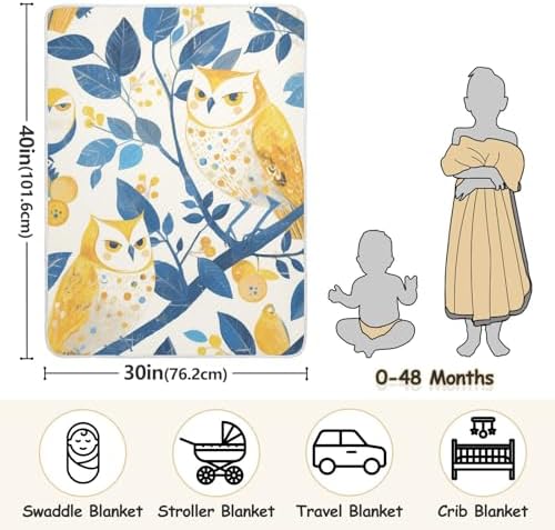 Sanluoli Lovey Blanket - Sweet Boho Owls Design 30x40in