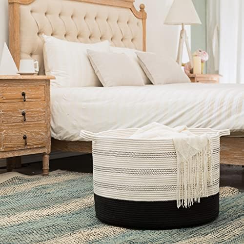 Extra Large Cotton Rope Basket with Handle