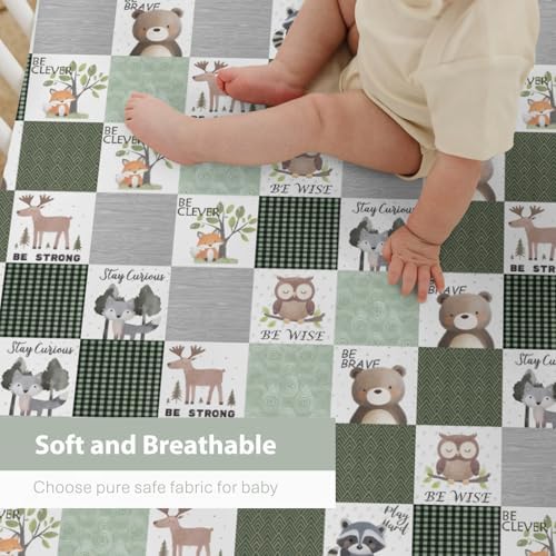 Cute Forest Animal Crib Sheets 52x28 Inch Fitted Mattress Cover