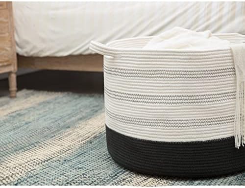 Extra Large Cotton Rope Basket with Handle