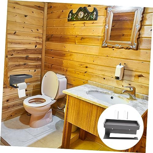 Gadpiparty Wall-Mounted Toilet Paper Holder with Shelf