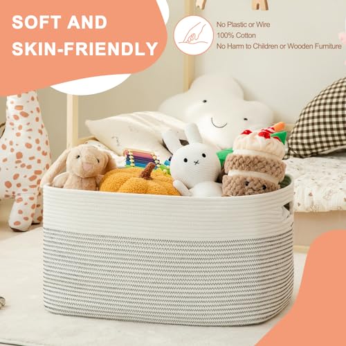 SIXDOVE 75L Cotton Rope Storage Basket for Kids and Pets