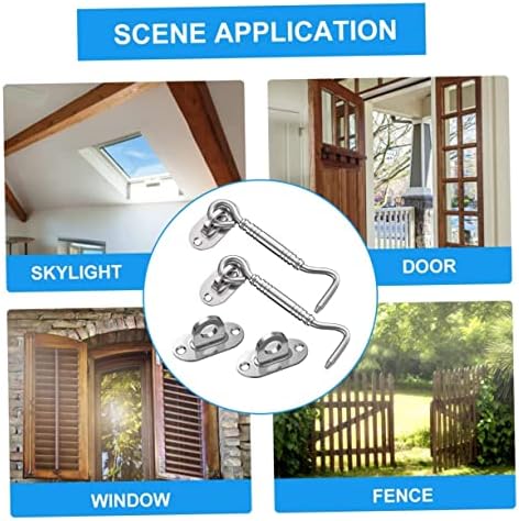 SHAUNI 4Pcs Silver Barn Door Latches with Mounting Screws
