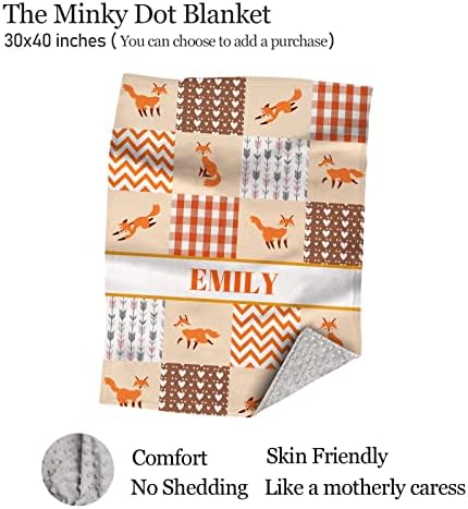 Personalized Cute Fox Crib Sheets for Baby