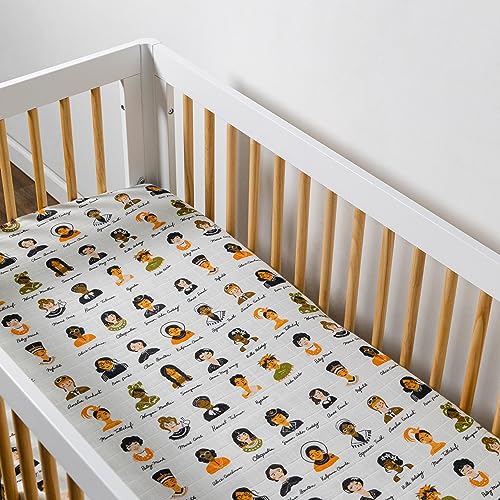 Babyletto Organic Cotton Crib Sheet - Women in History