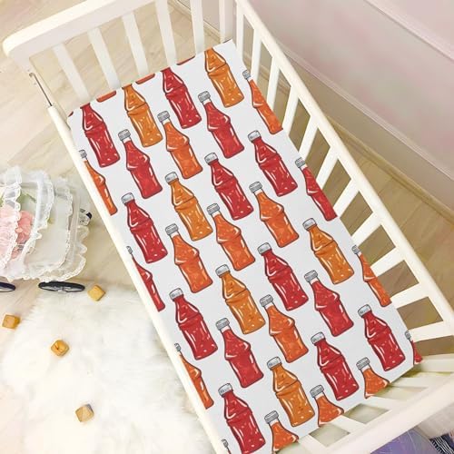 Ketchup Chili Sauce Crib Sheets for Girls and Boys