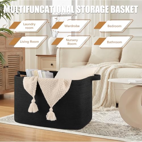 OIASKET 118L Extra Large Blanket Basket with Handle