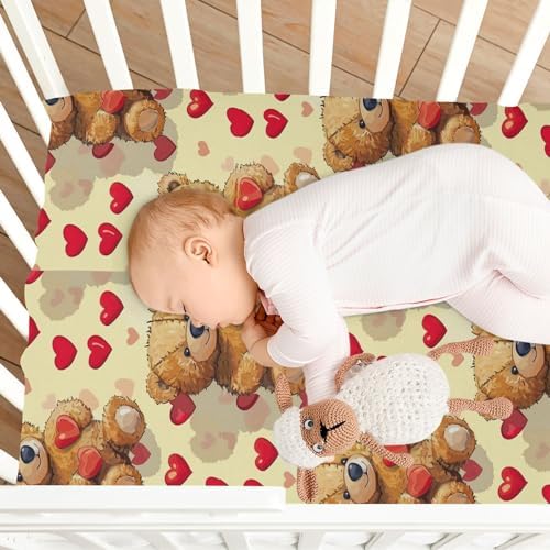 Wassud Cute Bear Crib Sheets for Boys Girls 27x39 1