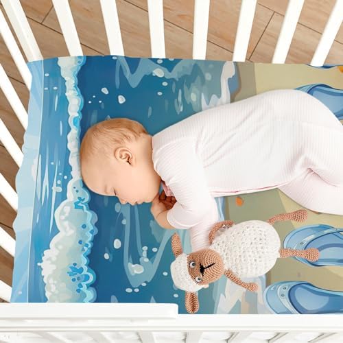 Wassud 28x52 Inch Crib Sheets Pack and Play