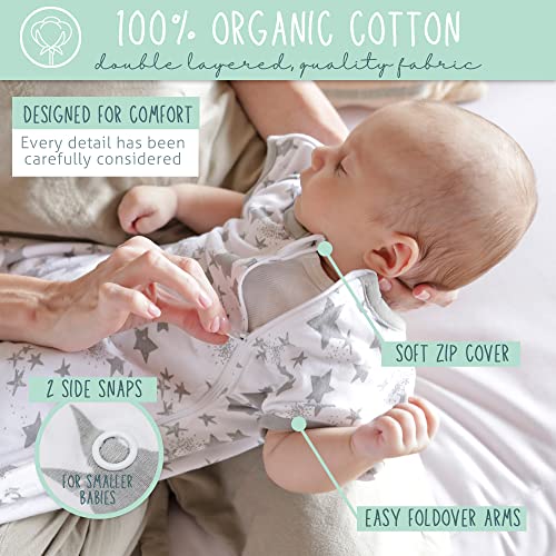 Clickyhips Arms Up Swaddle Sleep Sack for Newborns