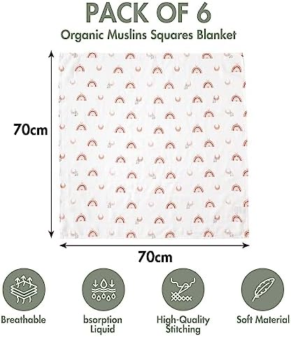 GLLQUEN BABY 3 Pack Swaddle Blankets